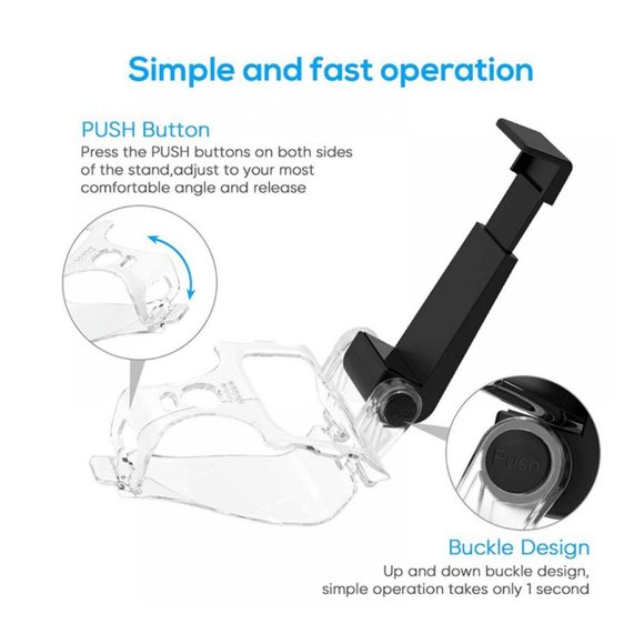 PS5 Controller Phone Holder Adjustable Mobile Phone Gaming Clip Mount Stand - Picture 3 of 6